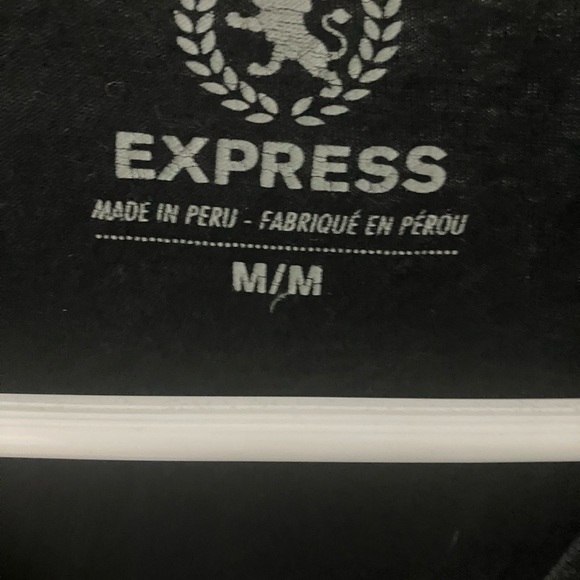 Express brand VIP life graphic print club party shirt adult size medium - Picture 7 of 11